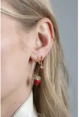 Murielle Perrotti Oorbel MP - Sweet Aardbei - Goud/Rood