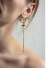 Murielle Perrotti Oorbel MP - Sweet Aardbei, Lang - Goud/Rood