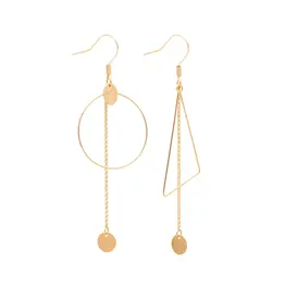 Murielle Perrotti Oorbel MP - Cloe -  Creool, Driehoek & Ketting - Goud - Asym