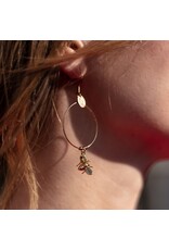 Murielle Perrotti Oorbel MP - Maya, Creool Asym met Bijtje - Goud