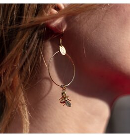 Murielle Perrotti Oorbel MP - Maya, Creool Asym met Bijtje - Goud