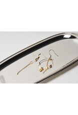 Murielle Perrotti Oorbel MP - Pierre - Creool & Ketting - Goud Kristal - Asym