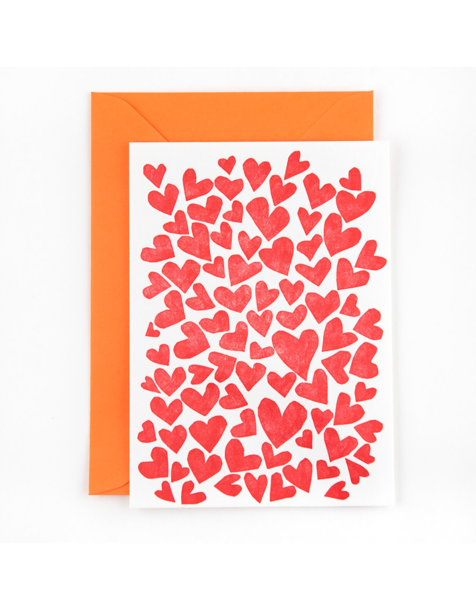 Studio Flash Wenskaart - Hearts - Letterpress kaart + Envelop