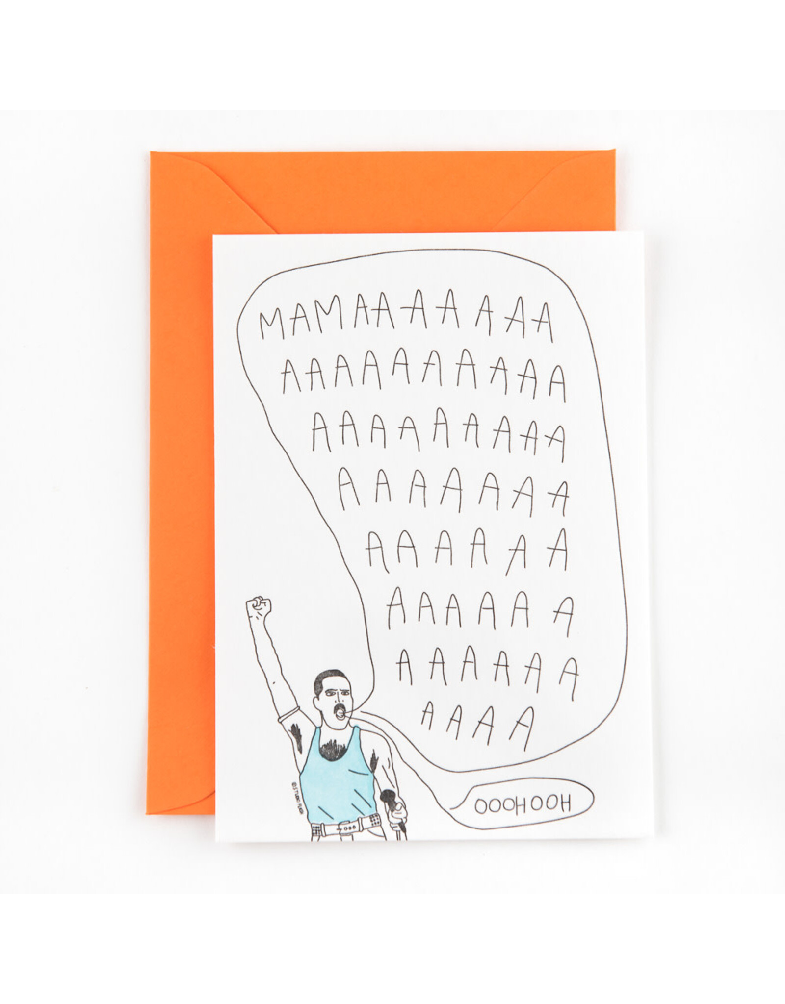 Studio Flash Wenskaart - Mamaaaaa - Letterpress Kaart + Envelop