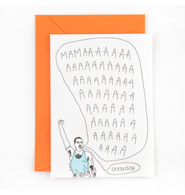 Studio Flash Wenskaart - Mamaaaaa - Letterpress Kaart + Envelop