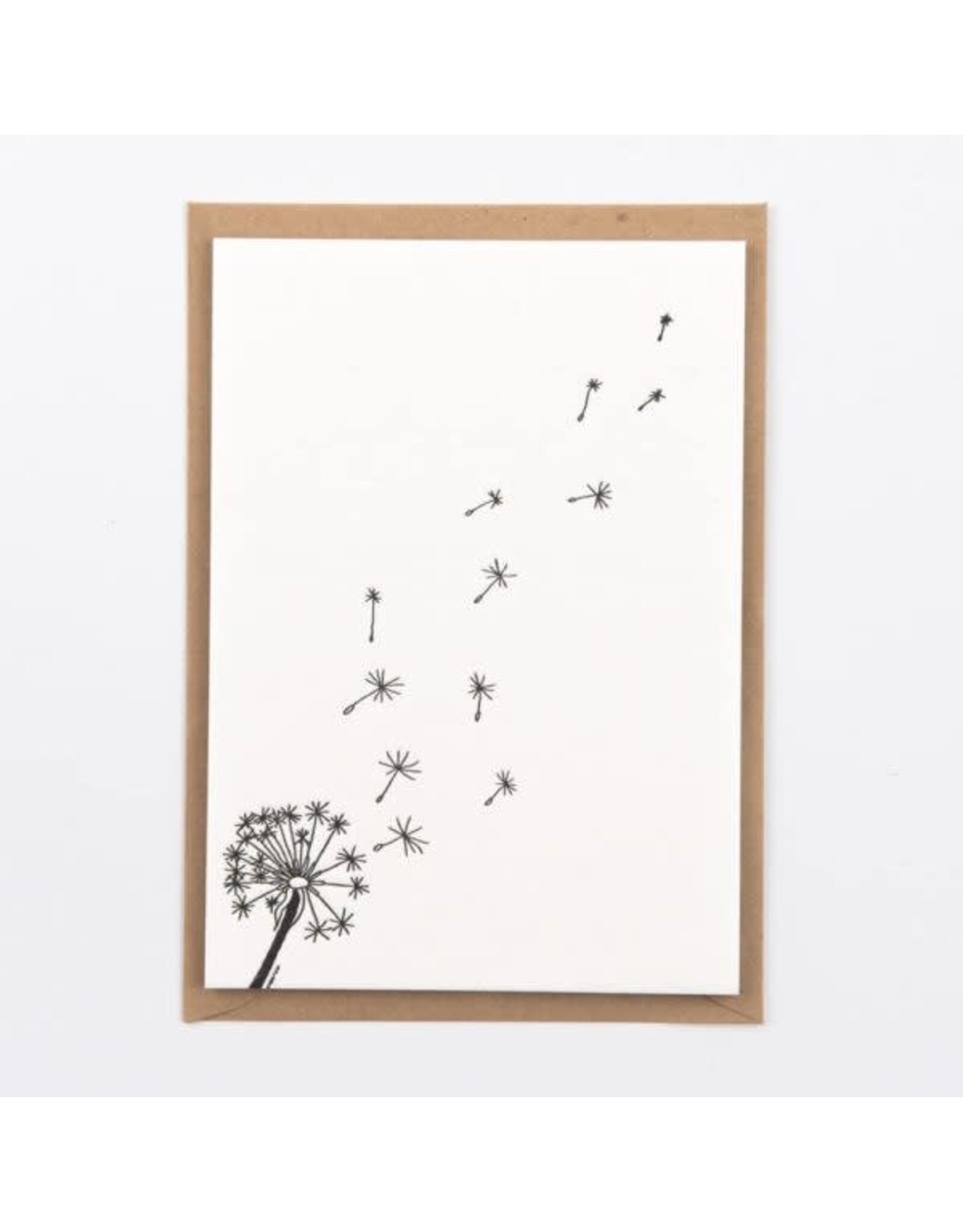Studio Flash Wenskaart - Dandelion - Letterpress Kaart + Envelop