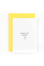 Studio Flash Wenskaart - Sending you sunshine - Letterpress Kaart + Envelop