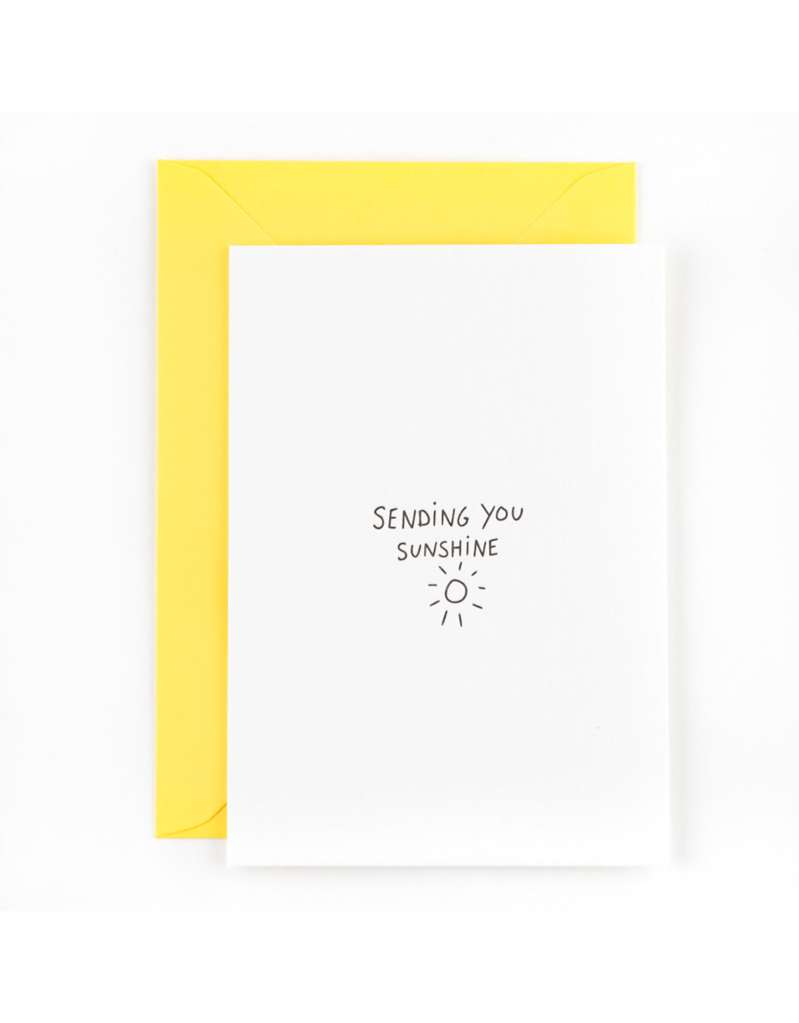 Studio Flash Wenskaart - Sending you sunshine - Letterpress Kaart + Envelop