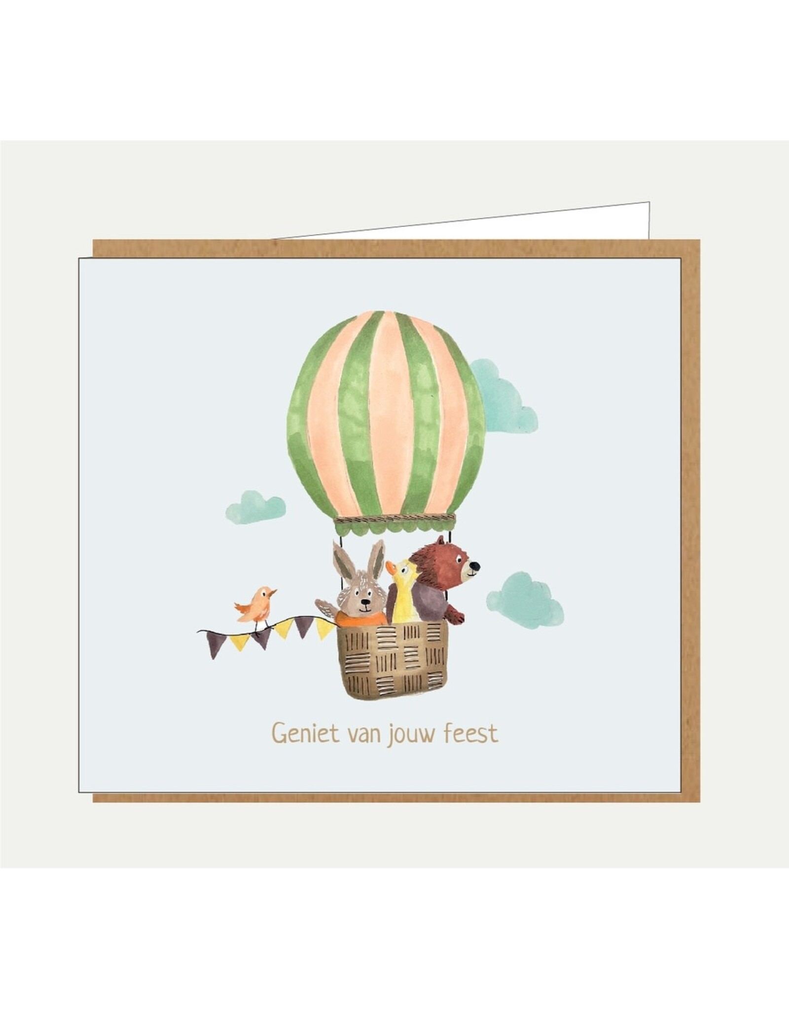 Adams Art Wenskaart - Geniet van jouw feest! - Dubbele kaart + Envelop