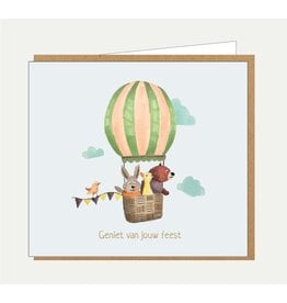 Adams Art Wenskaart - Geniet van jouw feest! - Dubbele kaart + Envelop