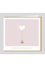 Studio Mie Wenskaart -  Veel zachtheid in deze moeilijke tijd - 12,5 x 14 cm