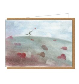 Lieve Claesen Wenskaart - Hartjeveld - Dubbele kaart + Envelop