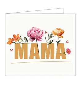 Mail-Box Wenskaart - Mama - Dubbele kaart + Envelop
