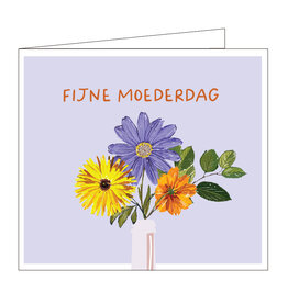 Mail-Box Wenskaart - Fijne moederdag - Dubbele kaart + Envelop