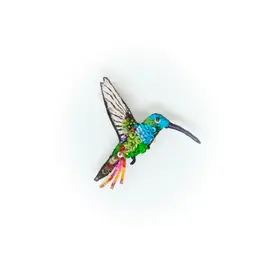 Trovelore Broche - Emerald Chin Hummingbird
