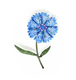 Trovelore Broche - Blue Bottleflower - 7,5x4,3 cm