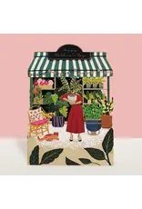 AllJoy Design Wenskaart - Plantenwinkel, Happy Mother's Day - Dubbele kaart (Papierknipkunst) + Envelop