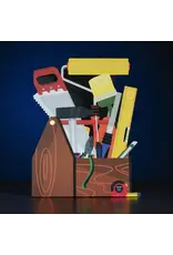 AllJoy Design Wenskaart - Gereedschap, Happy Father's Day - Dubbele kaart (Papierknipkunst) + Envelop