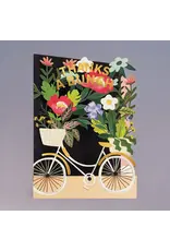 AllJoy Design Wenskaart - Thanks a bunch - Dubbele kaart (Papierknipkunst) + Envelop