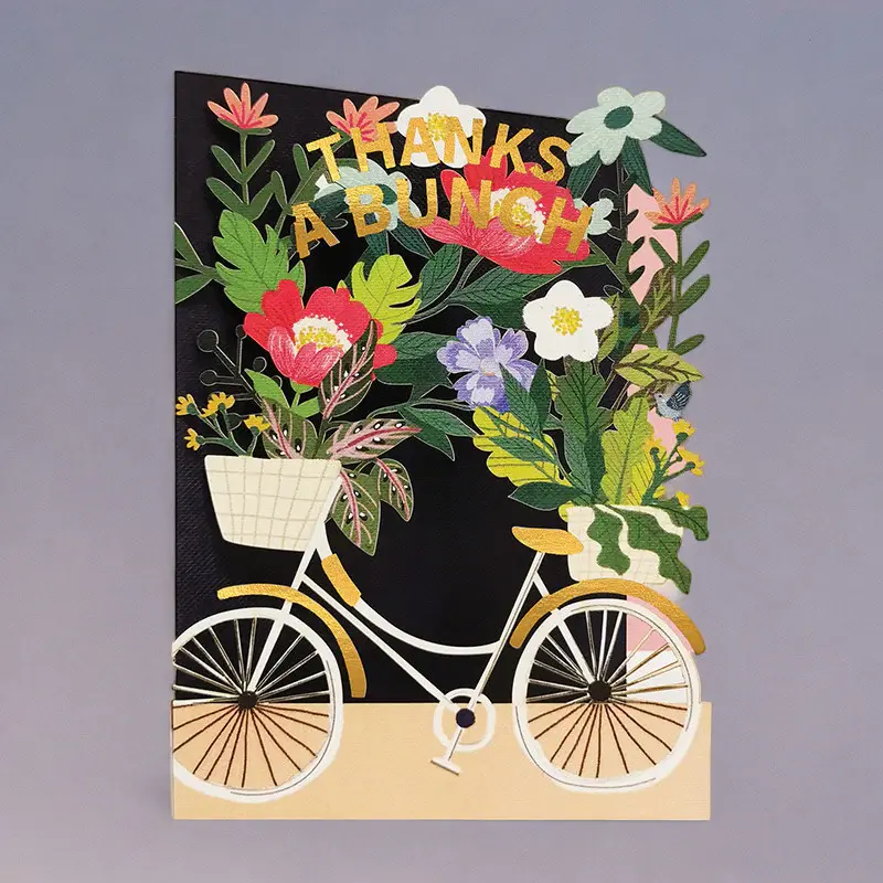 AllJoy Design Wenskaart - Thanks a bunch - Dubbele kaart ...