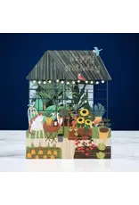 AllJoy Design Wenskaart - Birthday Greenhouse - Dubbele kaart (Papierknipkunst) + Envelop