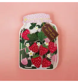 AllJoy Design Wenskaart - Thank you berry much - Dubbele kaart (Papierknipkunst) + Envelop