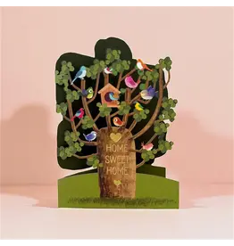 AllJoy Design Wenskaart - Home sweet home - Dubbele kaart (Papierknipkunst) + Envelop