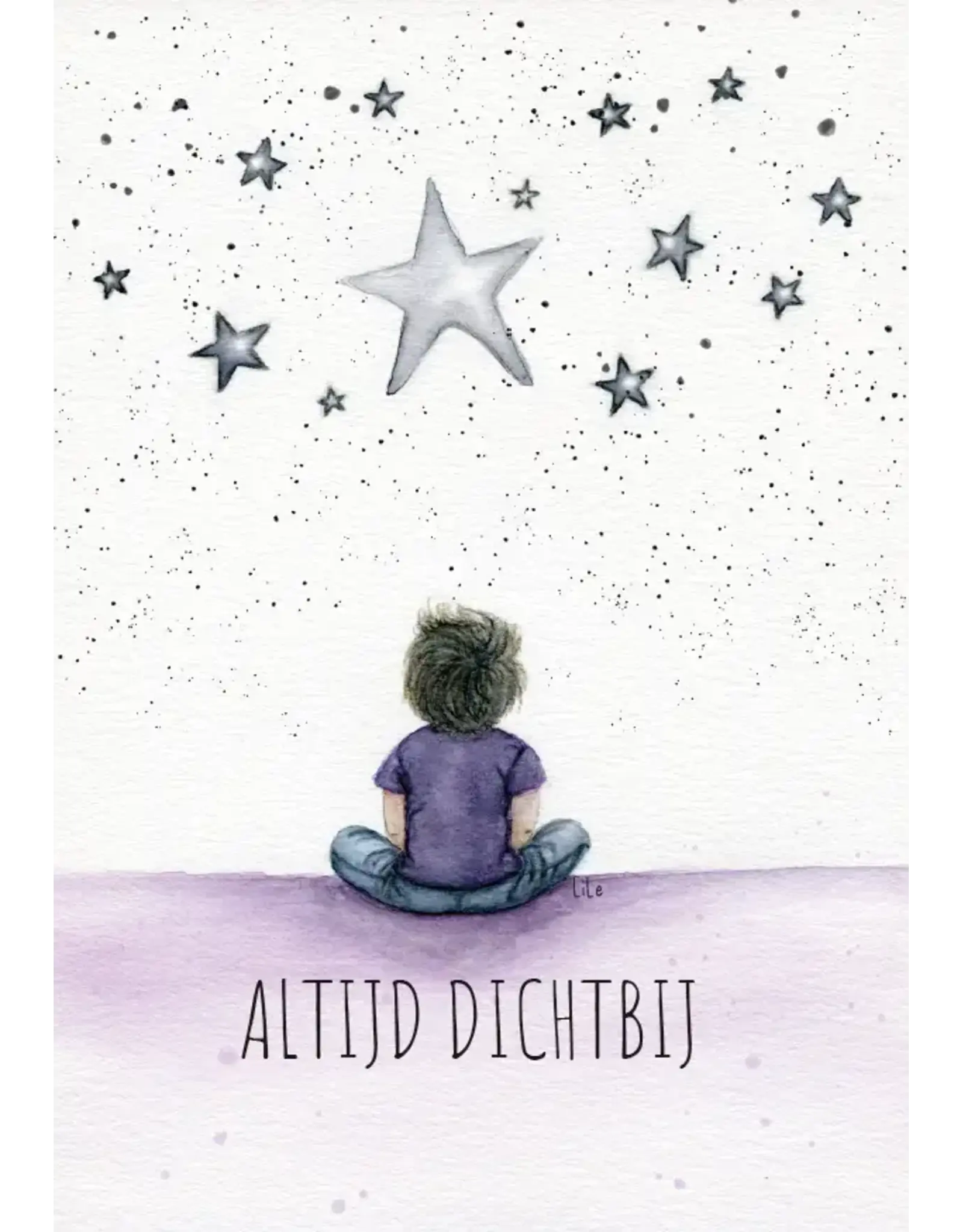 Lile Wenskaart - Altijd dichtbij - Dubbele kaart + Envelop