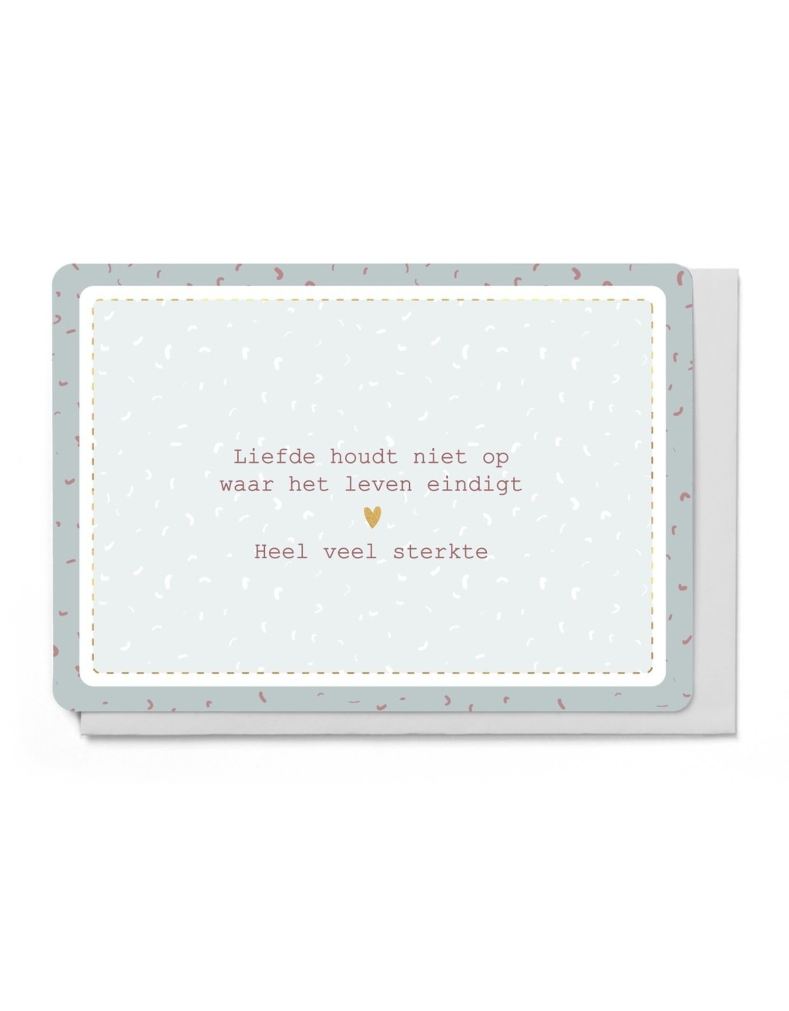 Enfant Terrible Wenskaart - Liefde houdt niet op waar het leven eindigt - Dubbele kaart + Envelop