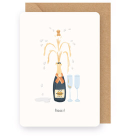 Enfant Terrible Wenskaart - Proost - Dubbele kaart + Envelop