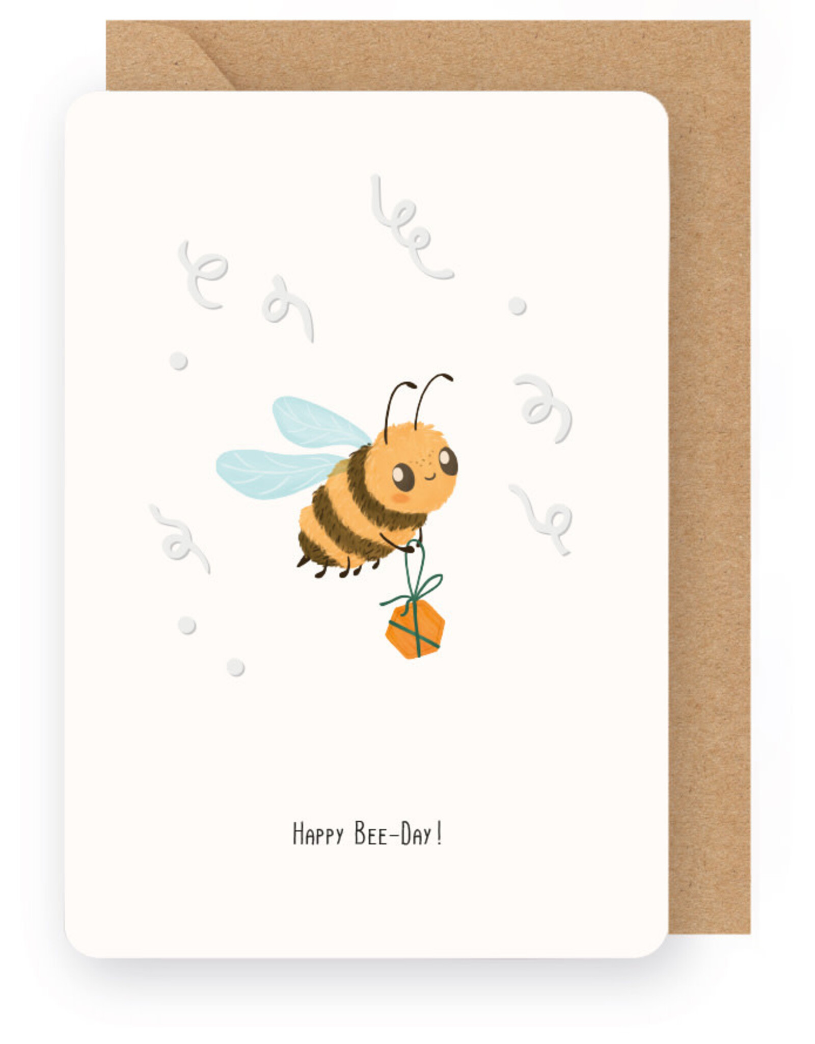 Enfant Terrible Wenskaart - Happy Bee-day! - Dubbele kaart + Envelop