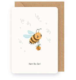 Enfant Terrible Wenskaart - Happy Bee-day! - Dubbele kaart + Envelop