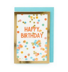 Enfant Terrible Wenskaart - Confetti, Happy birthday - Dubbele kaart + Envelop