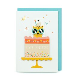 Enfant Terrible Wenskaart - Verrassing in de taart - Dubbele kaart + Envelop