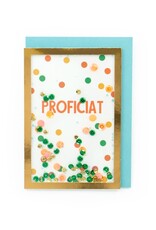 Enfant Terrible Wenskaart - Confetti, Proficiat - Dubbele kaart + Envelop