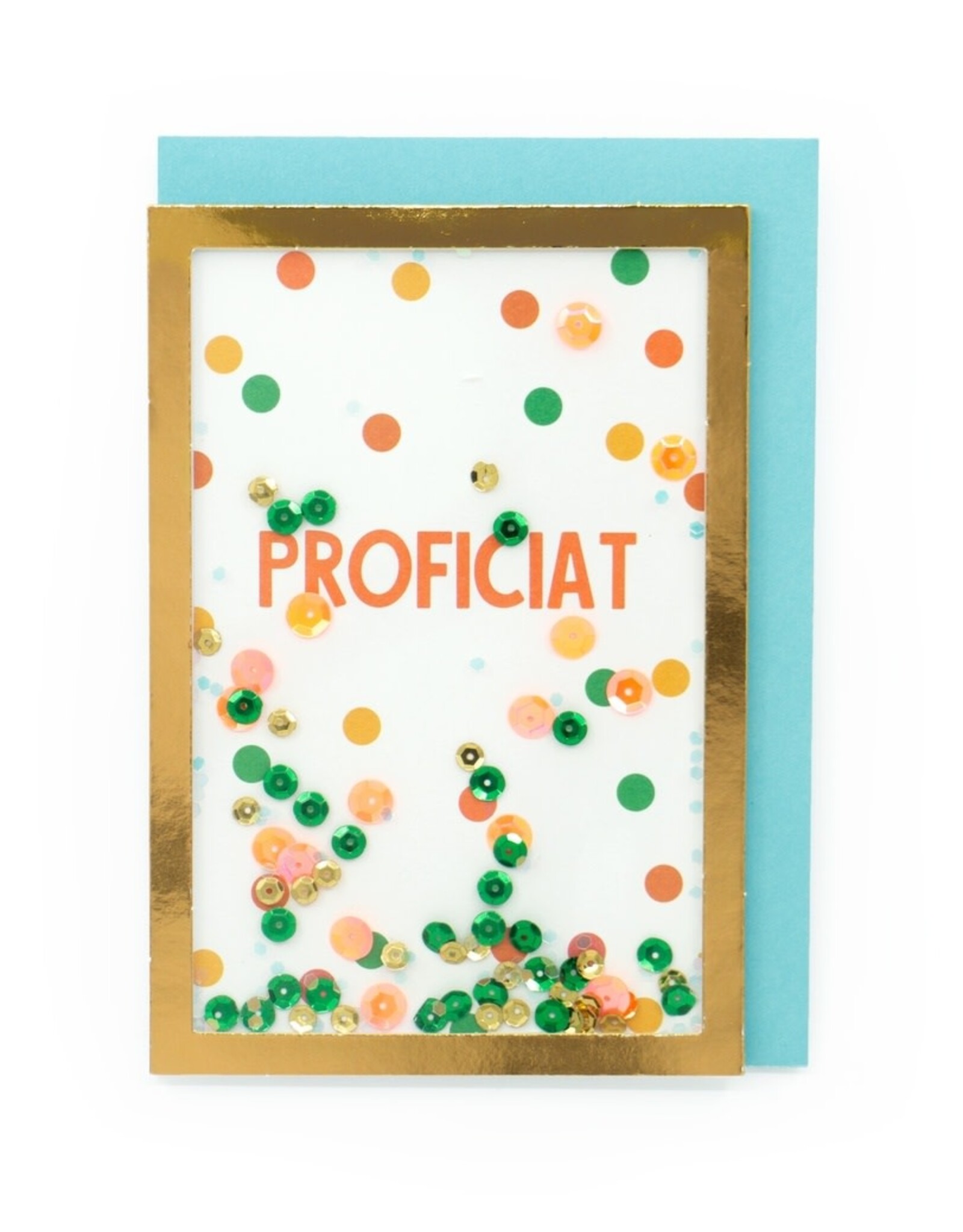 Enfant Terrible Wenskaart - Confetti, Proficiat - Dubbele kaart + Envelop