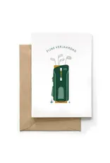 Spaghetti Meatballs Wenskaart - Golf, Fijne verjaardag - Dubbele kaart + Envelop