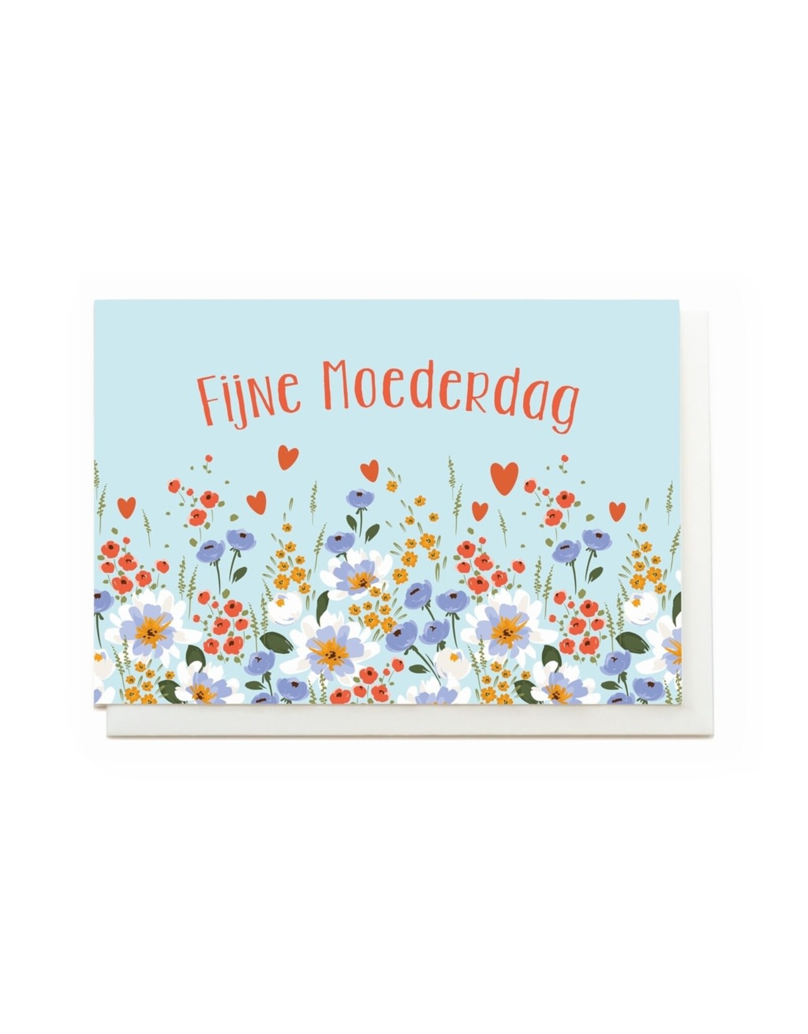 Enfant Terrible Wenskaart - Bloemen, Fijne moederdag - Dubbele kaart + Envelop