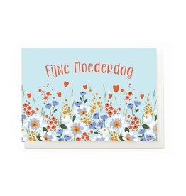 Enfant Terrible Wenskaart - Bloemen, Fijne moederdag - Dubbele kaart + Envelop