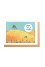 Wanderlust Wenskaart - Wanderlust, Geniet van je pensioen - Dubbele kaart + Envelop