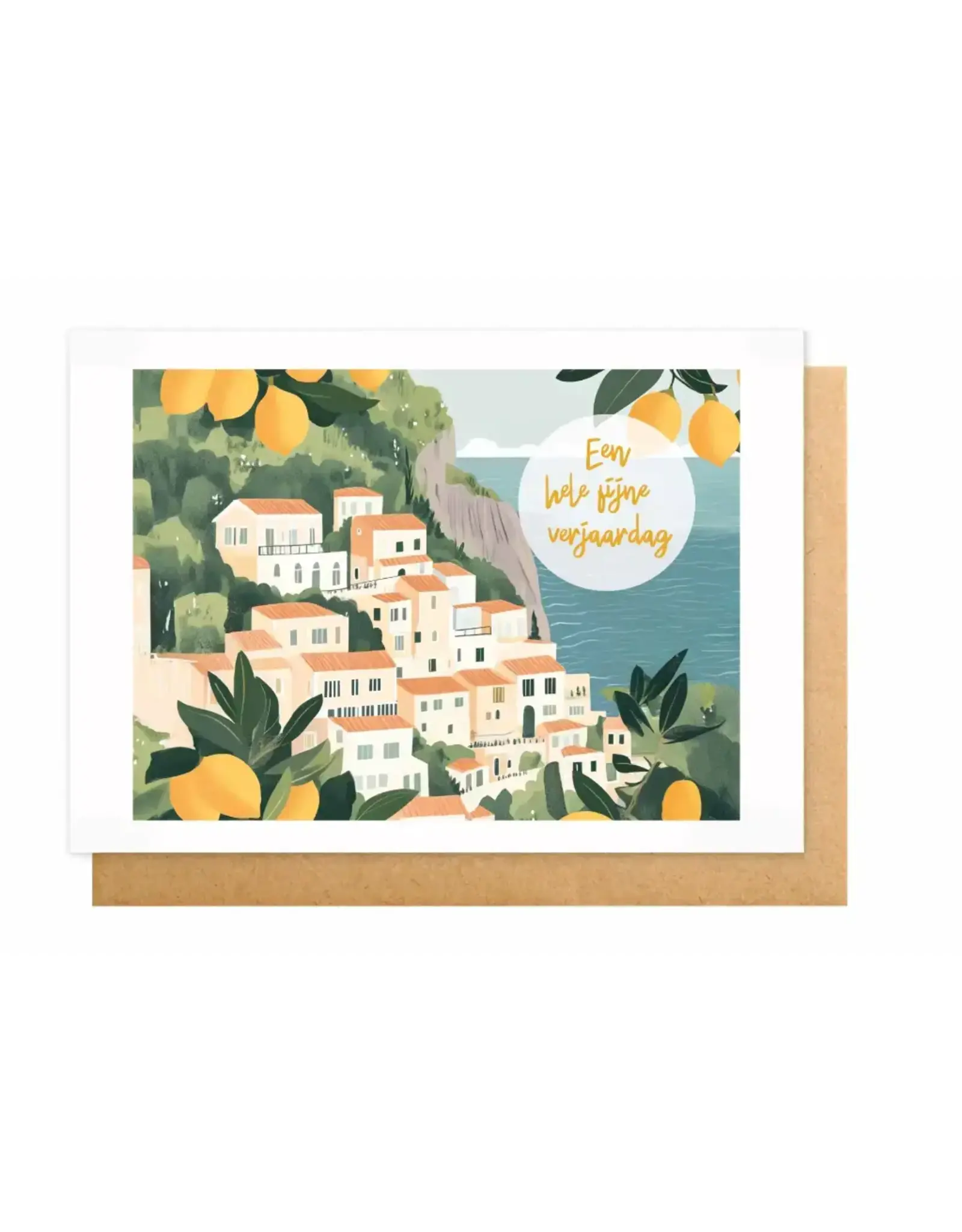 Wanderlust Wenskaart - Wanderlust, Een hele fijne verjaardag - Dubbele kaart + Envelop