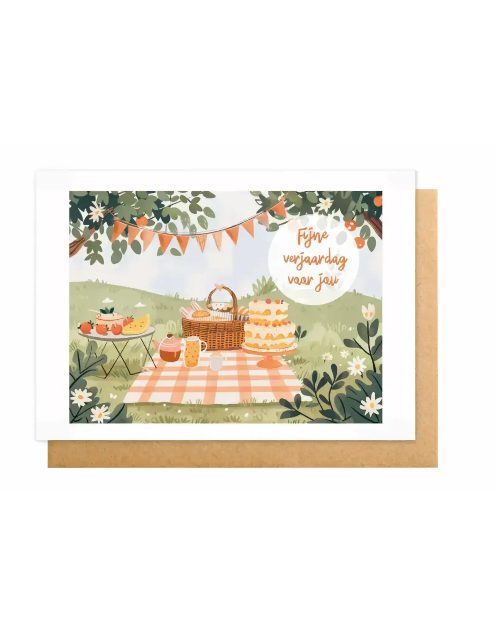 Wanderlust Wenskaart - Wanderlust, Fijne verjaardag voor jou - Dubbele kaart + Envelop