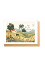 Wanderlust Wenskaart - Wanderlust, Een hele fijne verjaardag - Dubbele kaart + Envelop