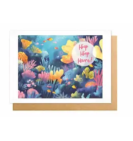 Wanderlust Wenskaart - Wanderlust, Hiep Hiep Hoera - Dubbele kaart + Envelop