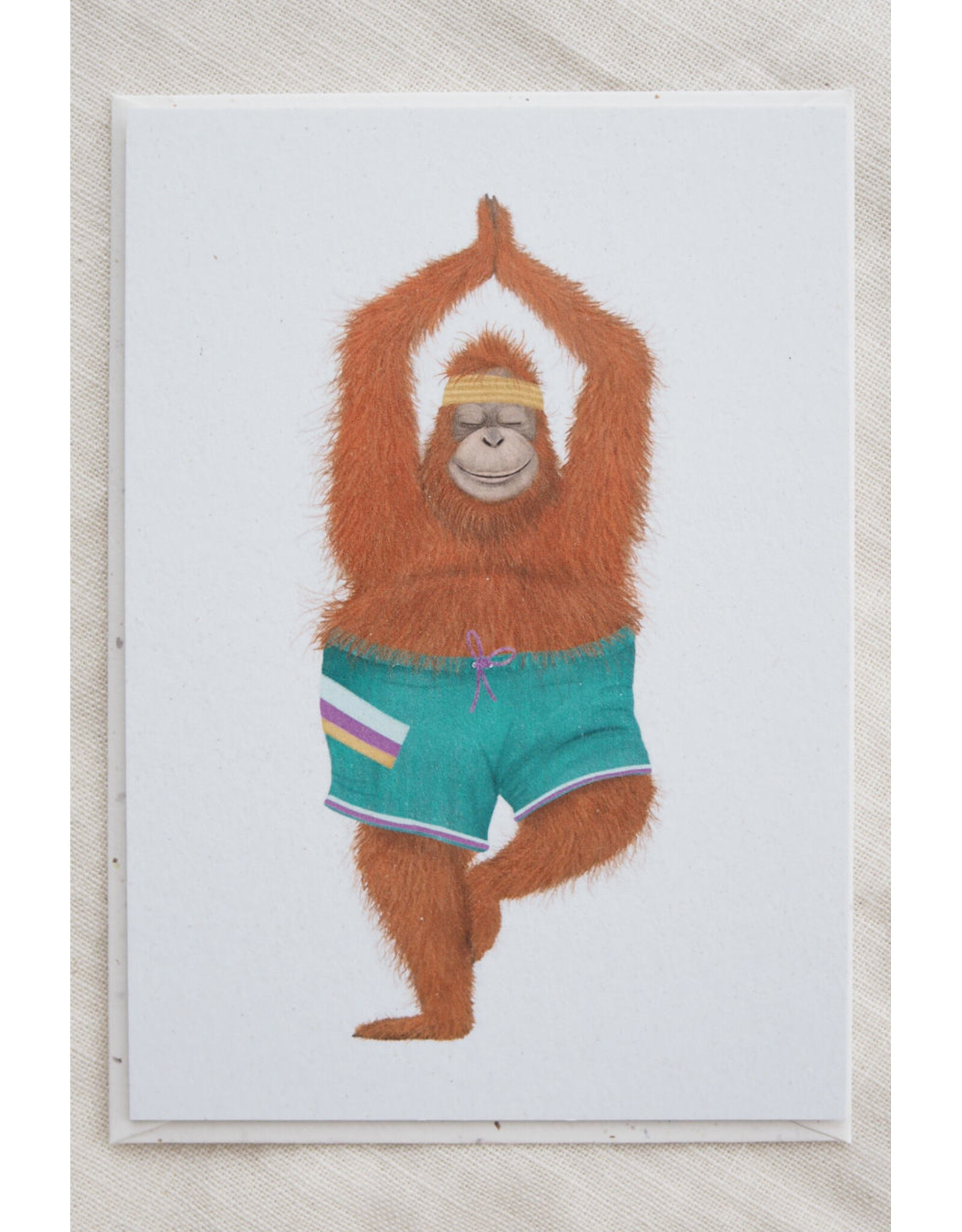 getekenddoorzusje Wenskaart - Orang Oetan, Relax - Postkaart + Envelop