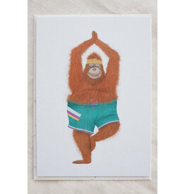 getekenddoorzusje Wenskaart - Orang Oetan, Relax - Postkaart + Envelop