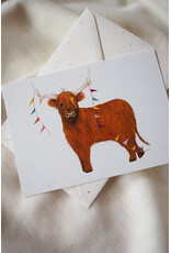 getekenddoorzusje Wenskaart - Schotse Feestlander - Postkaart + Envelop