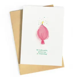 Studio Zwoane Wenskaart - Leuke griet - Dubbele kaart + Envelop