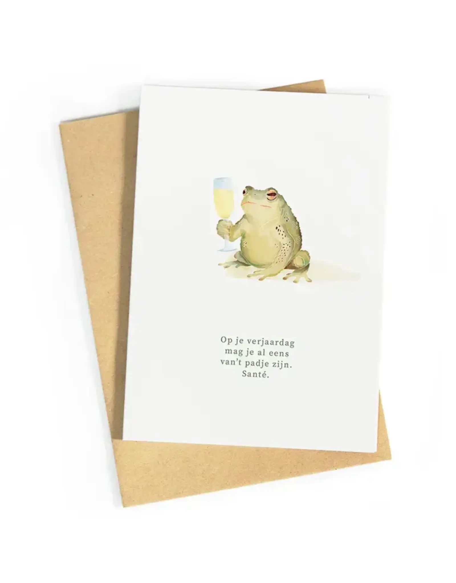 Studio Zwoane Wenskaart - Van 't padje - Dubbele kaart + Envelop
