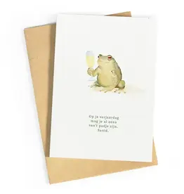 Studio Zwoane Wenskaart - Van 't padje - Dubbele kaart + Envelop